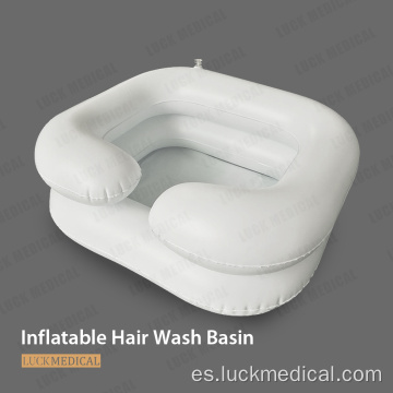 Plástico de lavado de cabello portátil inflable para paciente